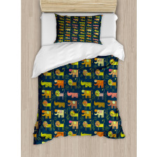 Whimsical Woodland Animals Duvet Cover Set