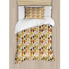 Toucans and Cultural Items Duvet Cover Set