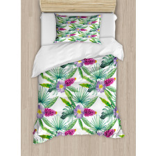 Refresh Tropical Flowers Duvet Cover Set