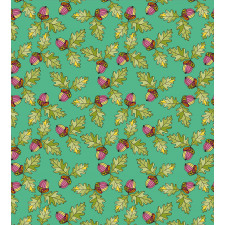 Jungle Acorns and Oak Leaves Duvet Cover Set