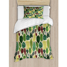 Various Detailed Leaves Duvet Cover Set