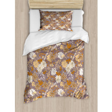 Flowers and Olive Branches Duvet Cover Set