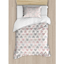 Hatched Trapezoids Art Duvet Cover Set