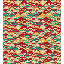 Repeated Striped Squama Art Duvet Cover Set