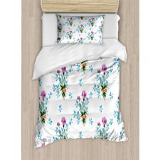 Colorful Spring Time Botany Duvet Cover Set