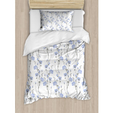 Blossoming Flax Flowers Duvet Cover Set