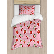 Strawberries and Cherries Duvet Cover Set