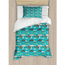 Sea Transportation Items Duvet Cover Set