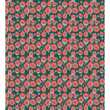 Forest Poppies Pattern Duvet Cover Set