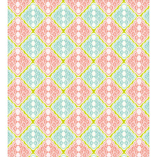Wavy Mosaic Rhombuses Grid Duvet Cover Set