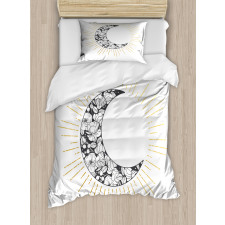 Crescent with Roses Art Duvet Cover Set