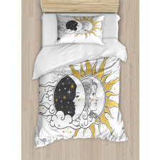 Woman Portrait in Sun Duvet Cover Set