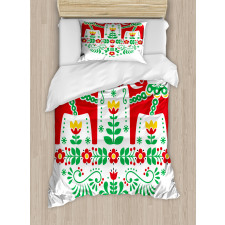 Flora Dala Horse Duvet Cover Set