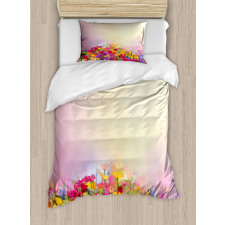 Pastel Ombre Meadow Duvet Cover Set