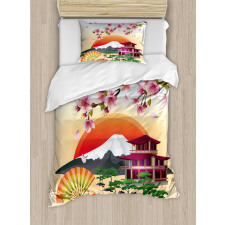 Building Sakura Sunrise Duvet Cover Set