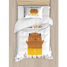 You are Loved and Doodle Bear Duvet Cover Set