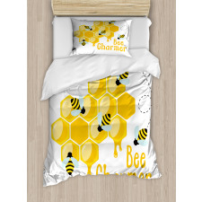 Bee Charmer Lettering Duvet Cover Set