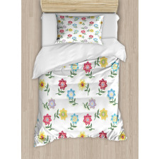 Pointy Petals Leaves Art Duvet Cover Set