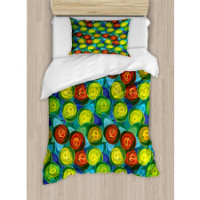 Rose Flowers Batik Art Duvet Cover Set