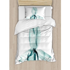 Modern Flower X-Ray Duvet Cover Set