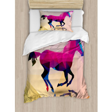 Geometric Horse Animal Duvet Cover Set