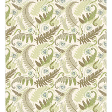 Curlicue Fern Leaves Art Duvet Cover Set