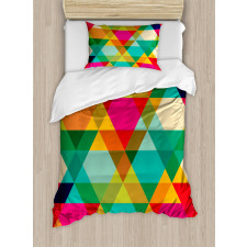 Retro Colors Graphic Art Duvet Cover Set