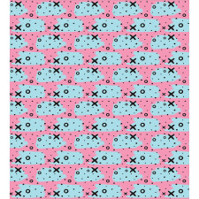 X and O Motifs Spot Duvet Cover Set