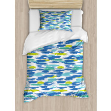 Modern Bold Strokes Art Duvet Cover Set