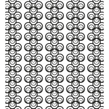 Monotone Artwork Circles Duvet Cover Set