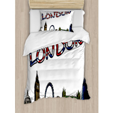London Tower Cartoon Duvet Cover Set