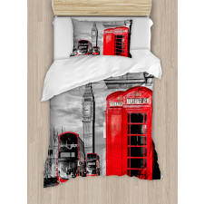 London Retro Phone Booth Duvet Cover Set