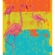 Retro Vintage Flamingo Duvet Cover Set
