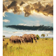 Elephant Family Photo Duvet Cover Set
