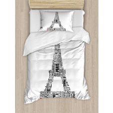 Paris France Tour Duvet Cover Set