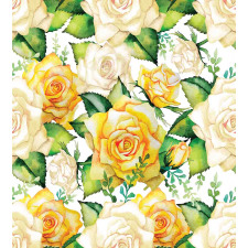 Watercolor Wedding Flowers Duvet Cover Set