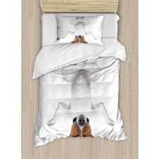 Dog Upside down Relax Duvet Cover Set