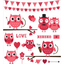 Romantic Owls Arrows Duvet Cover Set