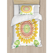 Sunflower Mandala Design Duvet Cover Set