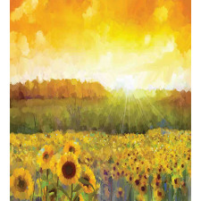 Golden Sunflower Field Duvet Cover Set