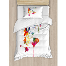 Glass Bird Vines Duvet Cover Set