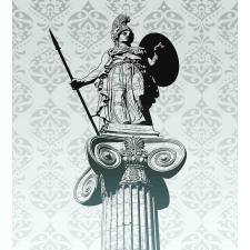 Greek Athena Baroque Damask Duvet Cover Set