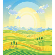 Sunny Rural Scenery Duvet Cover Set