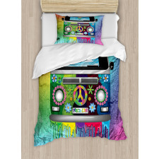 Old Style Hippie Van Duvet Cover Set