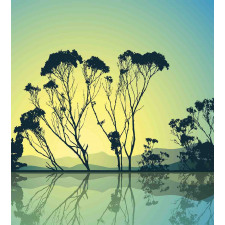 Tree Silhouettes Scenic Duvet Cover Set