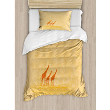 Retro Safari Giraffes Duvet Cover Set