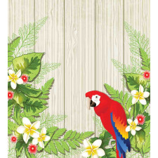 Flowers Parrot Duvet Cover Set