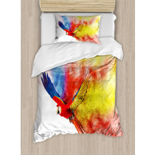 Parrot with Feathers Duvet Cover Set