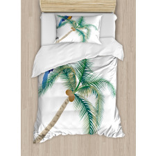 Parrot Coconut Palms Duvet Cover Set