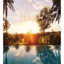 Swimming Pool Sunset Duvet Cover Set